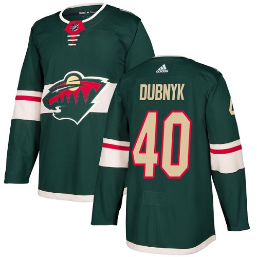 Adidas Wild #40 Devan Dubnyk Green Home Authentic Stitched NHL Jersey - Click Image to Close